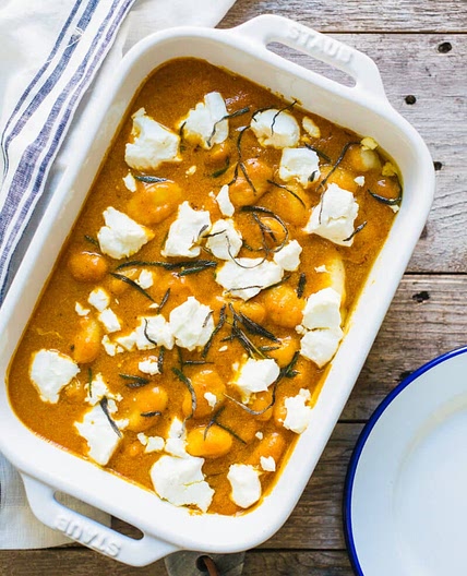 Baked Gnocchi with Pumpkin Sauce