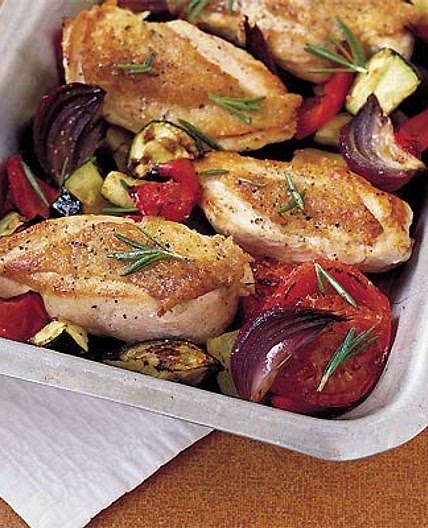 Roasted ratatouille chicken