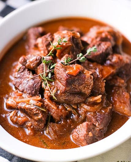 Braised Beef With Red Wine And Rosemary