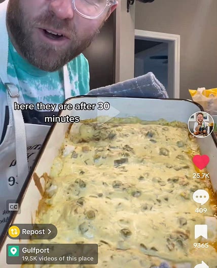 BBQ White Cheese Enchiladas 