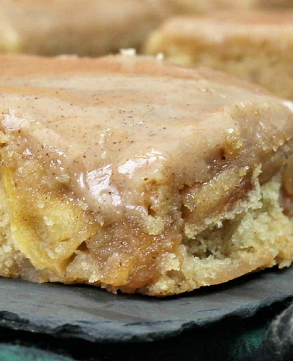 Apple Blondies with Maple Glaze