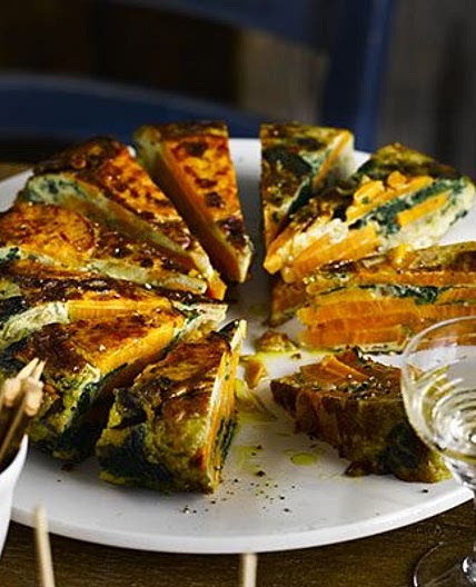 Spinach & pepper frittata
