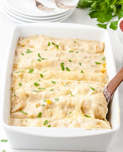 White Chicken Enchiladas