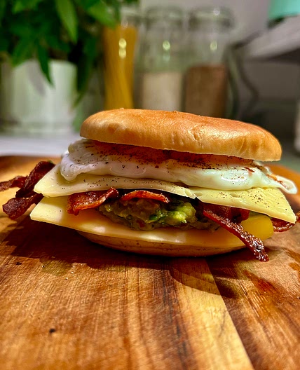 Guacamole, Bacon, Egg & Cheese Bagel