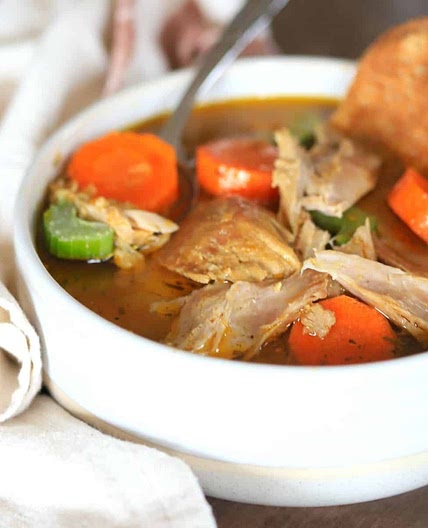 Low Carb Instant Pot Leftover Turkey Soup