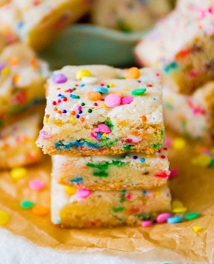 Cake Batter Blondies