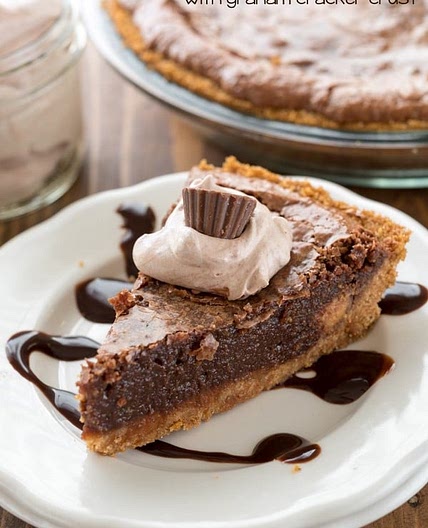 Chocolate Chess Pie with Graham Cracker Crust