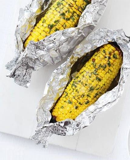 Buttery baked corn on the cob