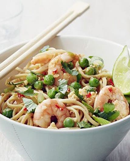 Thai prawn noodles