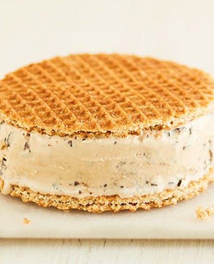 Caramel & coffee ice cream sandwich