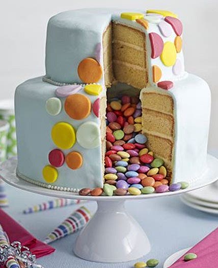 Celebration piñata cake