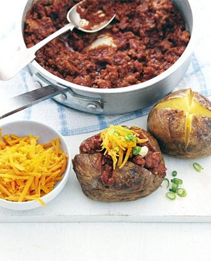 Turkey chilli jacket potatoes