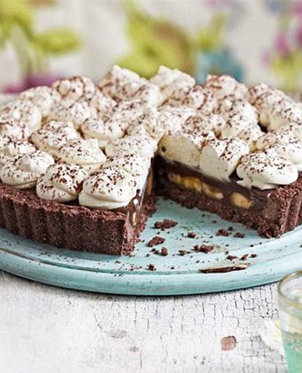 Chocolate coconut banoffee pie