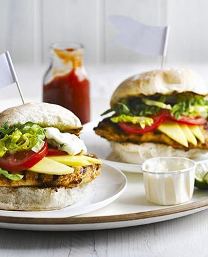 Jerk chicken burger