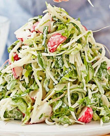 Peppery kohlrabi slaw