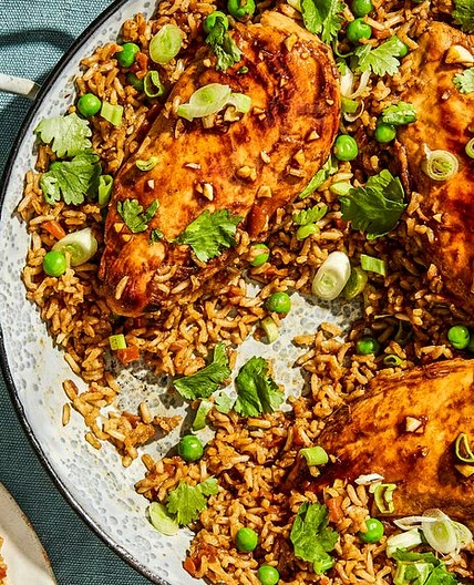 Healthy one-pan chicken and rice