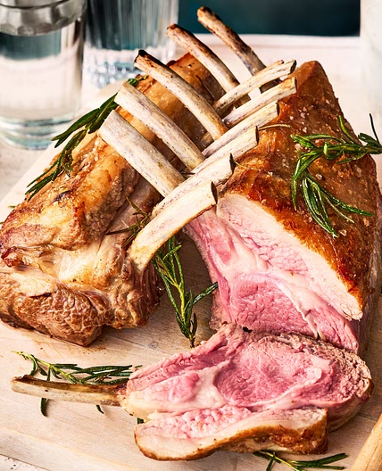 Roast rack of lamb with rosemary