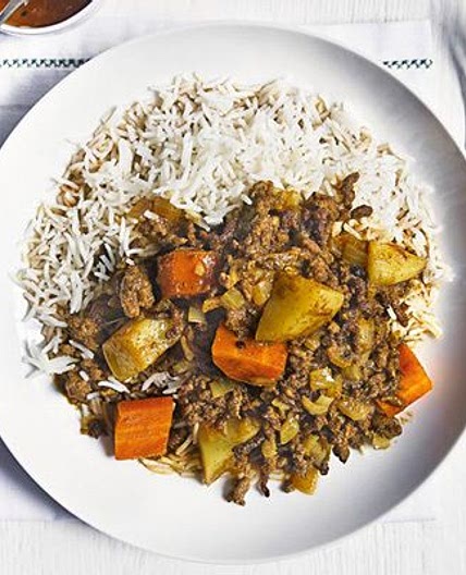 Indian beef keema with carrots & potatoes