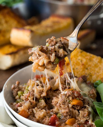 Italian Beef and Rice Skillet