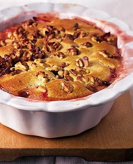Plum & apple cobbler
