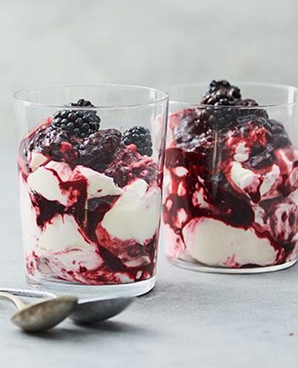 Blackberry & lemon fool