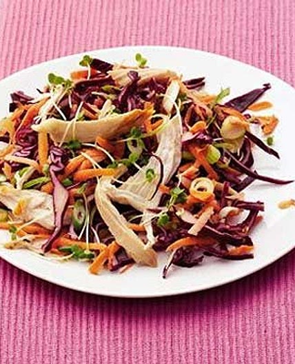 Crunchy red cabbage slaw