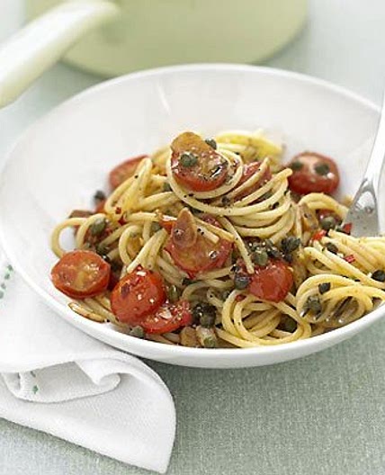 Cherry tomato & caper spaghetti
