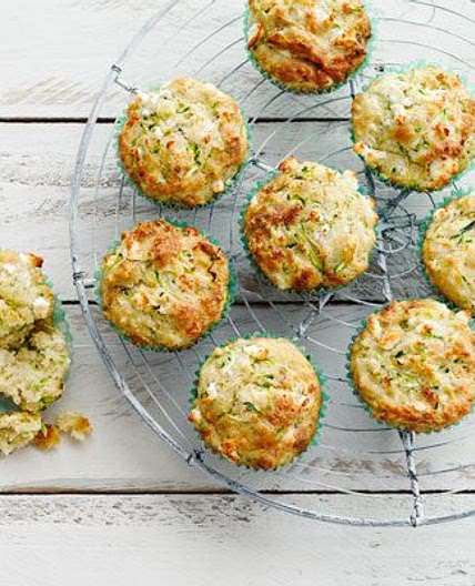 Courgette & feta muffins