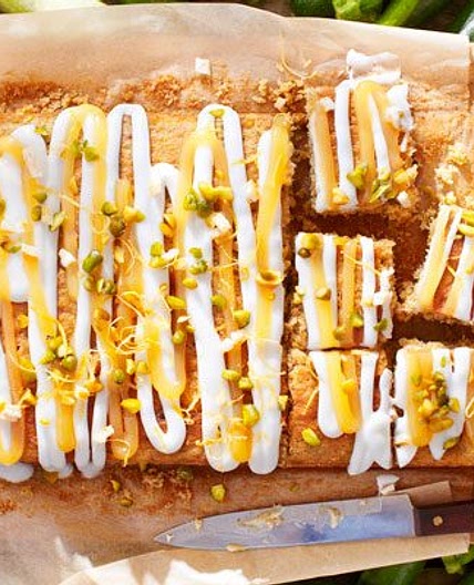 Pistachio, courgette & lemon cake
