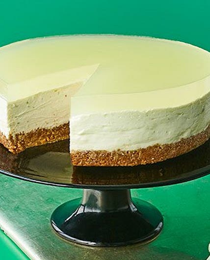 Layered lime cheesecake