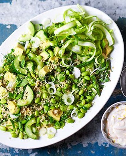 Asparagus, avocado & quinoa tabbouleh