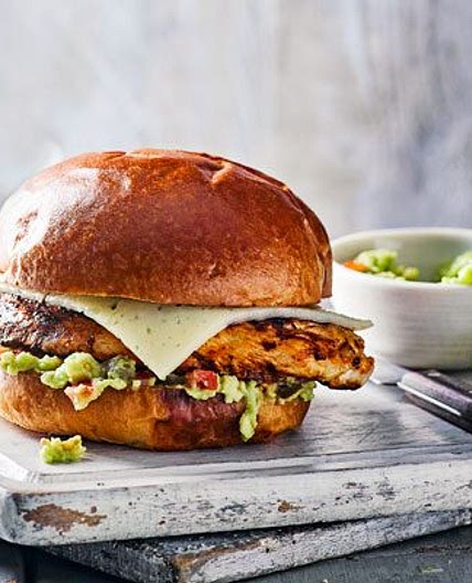 Mexican chicken burger