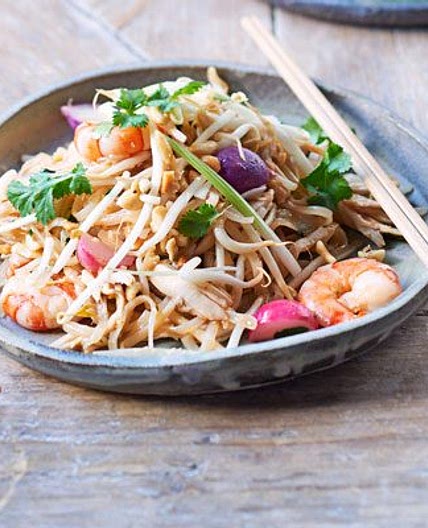 Leftover roast chicken pad Thai