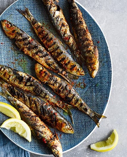 Grilled Portuguese sardines