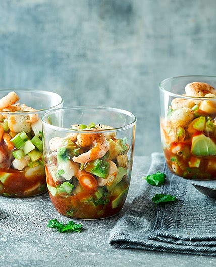Bloody mary seafood salad