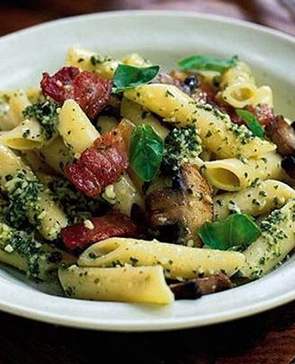 Bacon & mushroom pasta