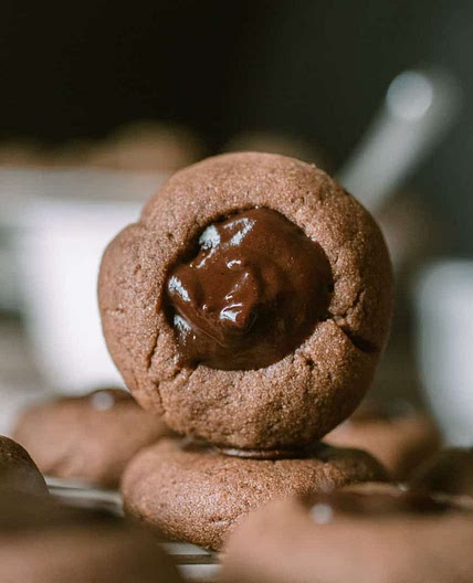 Easy Raspberry Chocolate Thumbprint Cookies