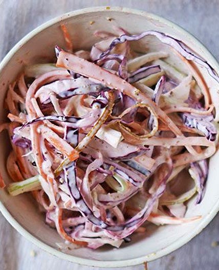 Tangy cabbage slaw