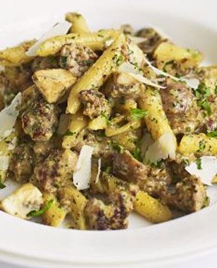 Mushroom & sausage pasta