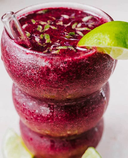 Frozen Blueberry Margarita Mocktail