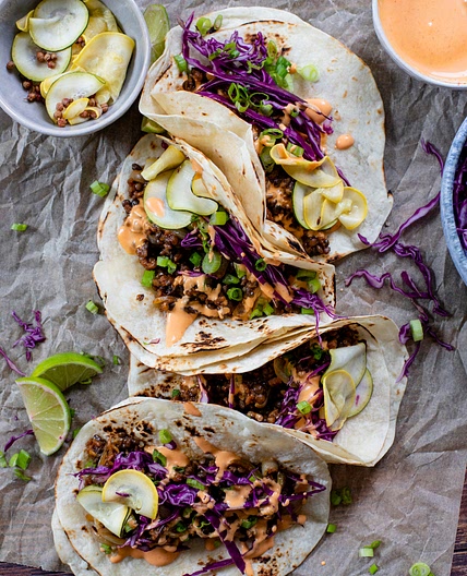 Vegan Korean Beef Tacos