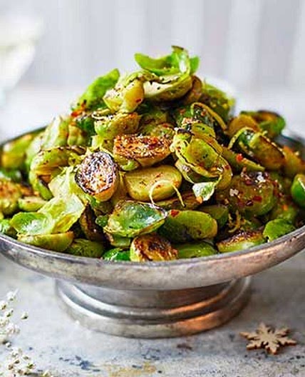 Chilli-charred brussels sprouts