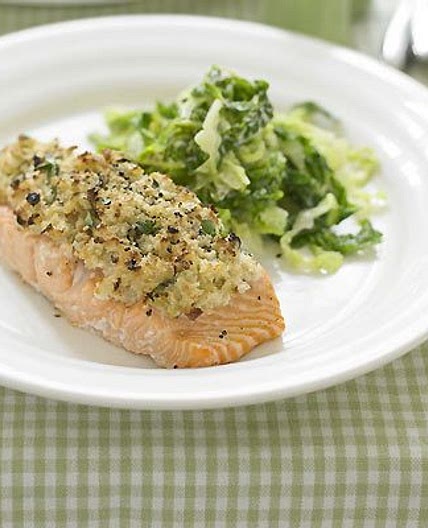 Horseradish baked salmon