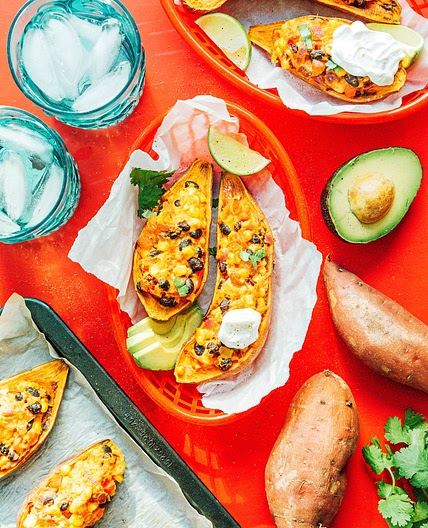 Mexican Sweet Potato Skins