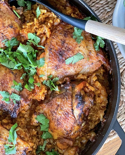 One Pot Paprika Chicken and Red Rice