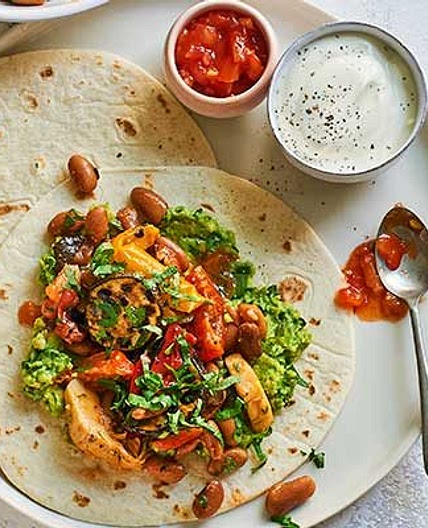 No-cook veggie fajitas
