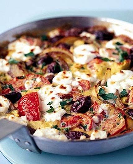 Greek salad omelette