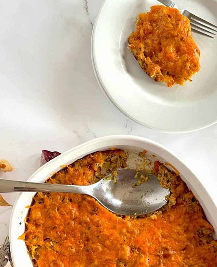 Low Carb Cheesy Leftover Turkey Casserole