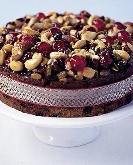 Jewelled fruit, nut & seed cake