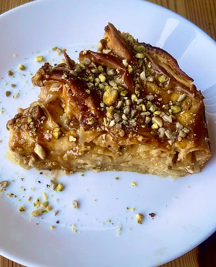 Chocolate Honey phyllo pie 